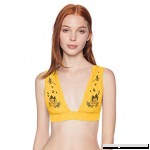 Hurley Women's Quick Dry Embroidered Banded Bikini Top Yellow Ochre B07FCJCF3Q